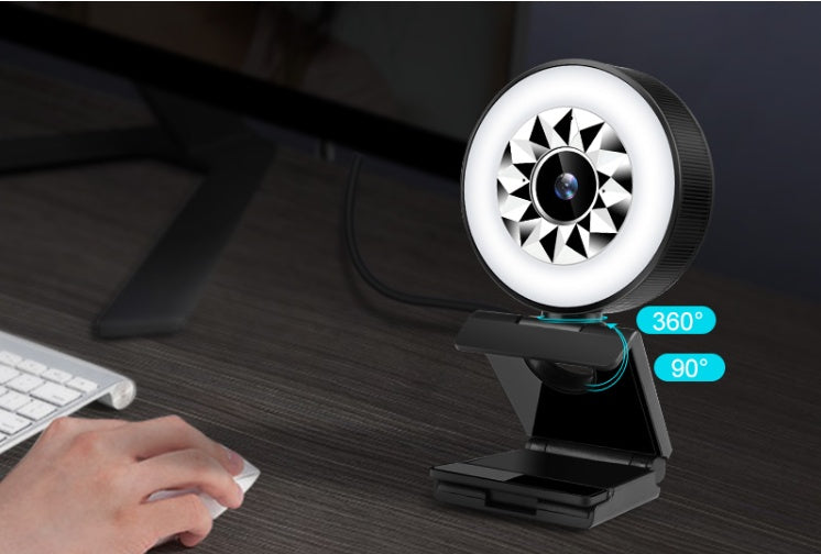 1080p Webcam — Built-In Ring Light